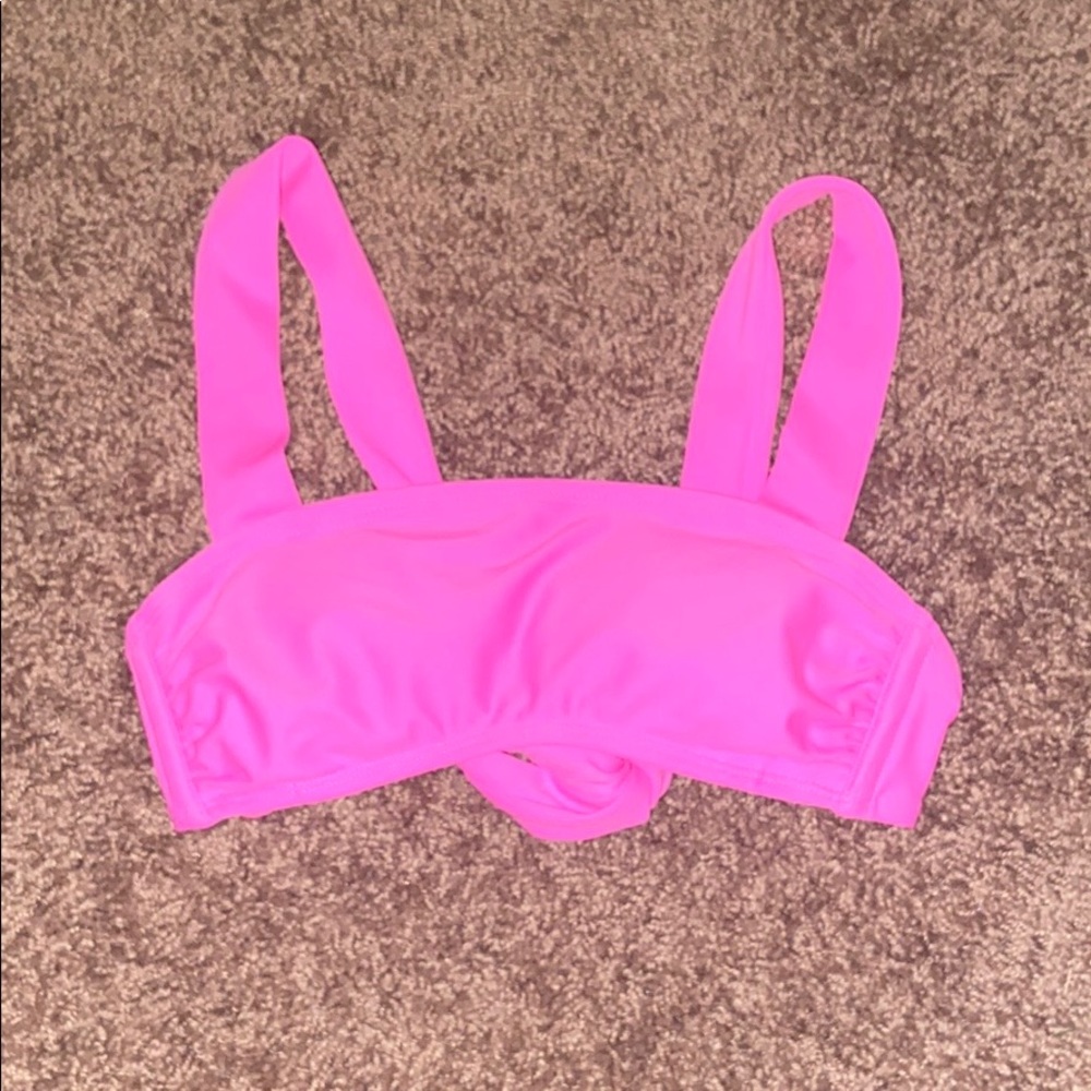 Hot pink bathing suit top